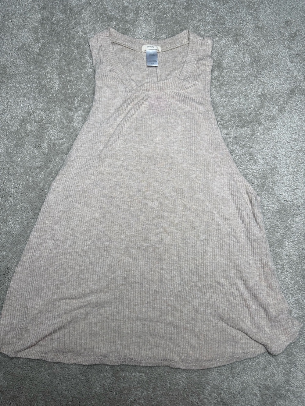 Eberjey Beige Ribbed Tank Top